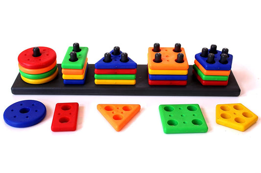 BRILLIANT COLOUR SHAPE PUZZLES BLOCKS